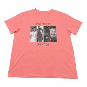 George Post Malone Jelly Roll Graphic T-Shirt Coral Pink Large